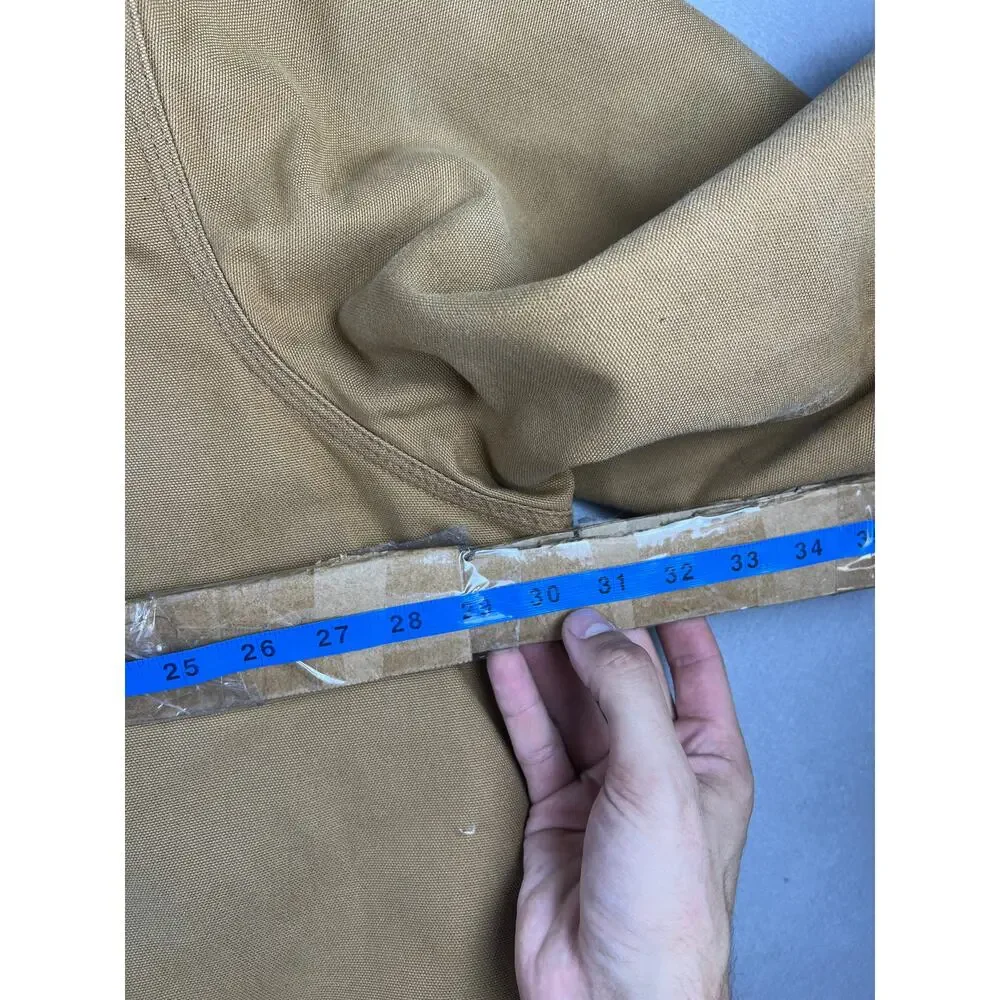 VTG Carhartt Jacket 2XL Hooded Canvas BRN Insulated Winter Outdoors 90s